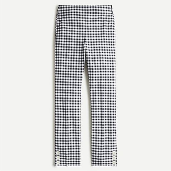 J.Crew Remi pant in gingham with buttons‎ Size 4 - Picture 2 of 11